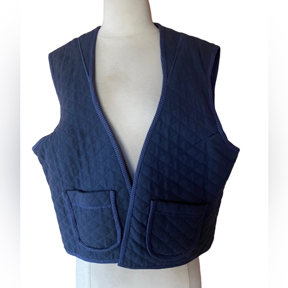 Handcrafted Quilted Cotton Blend‎ Vest
